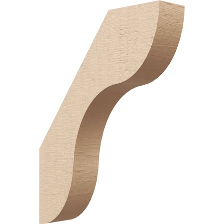 Ekena Millwork 3-inch W x 14-inch D x 18-inch H Carmel Rough Cedar Woodgrain TimberThane Knee Brace, Primed BRCUR03X14X18CARRCPR
